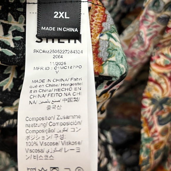 SHEIN Floral Multicolor Kimono - Picture 4 of 4